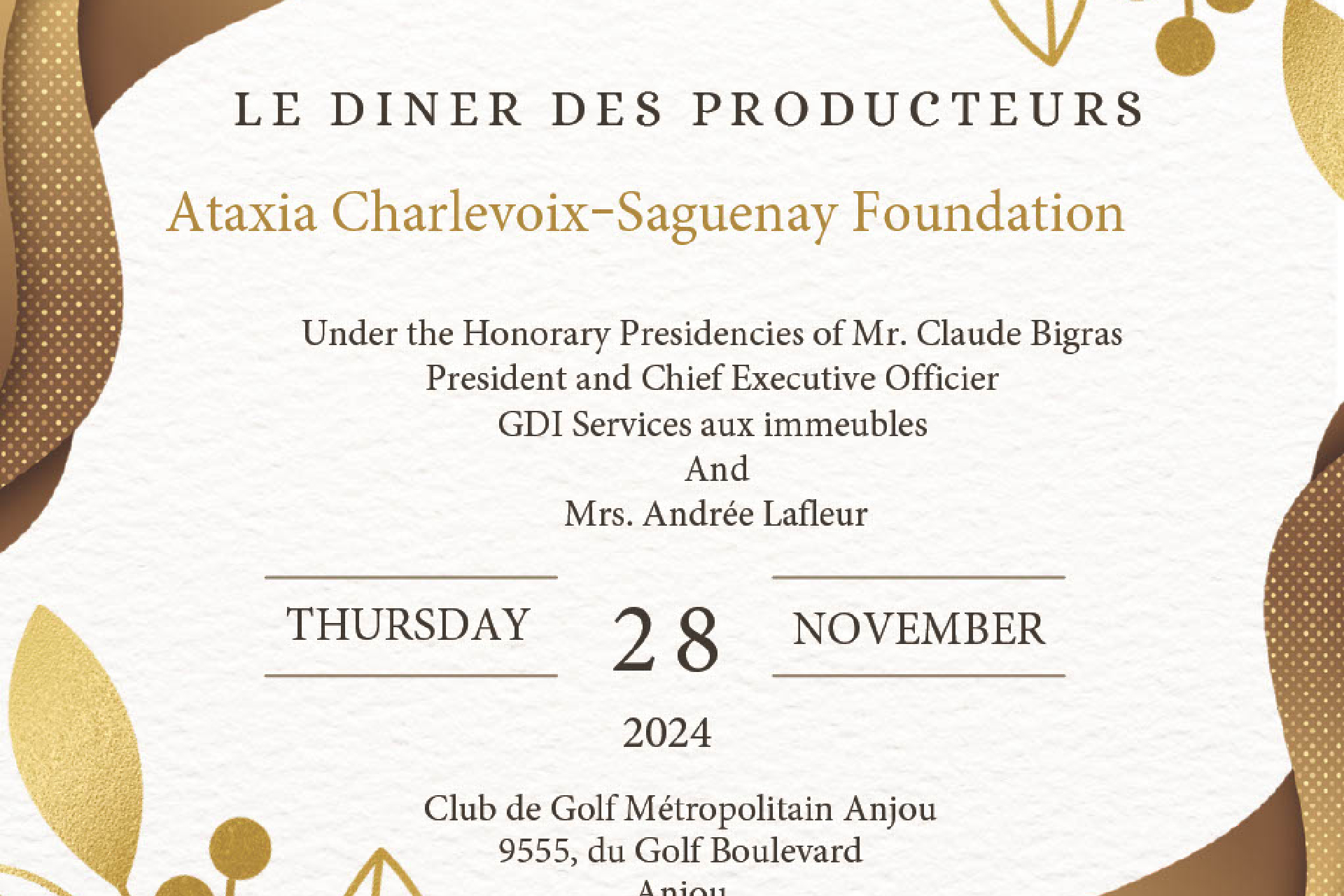 Le DINER DES PRODUCTEURS 2024