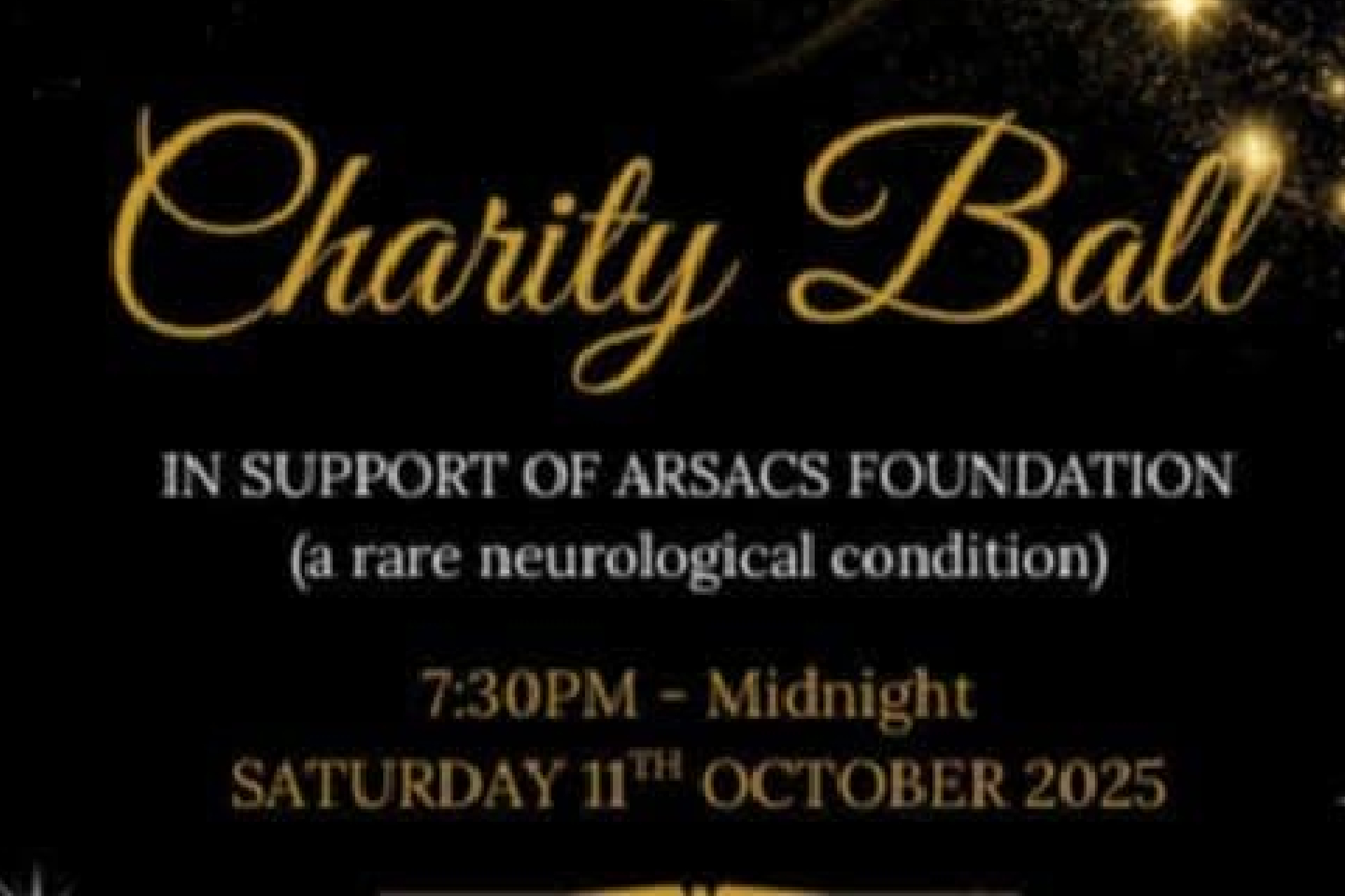 Charity Ball for ARSACS Research – October 11, 2025 (UK)