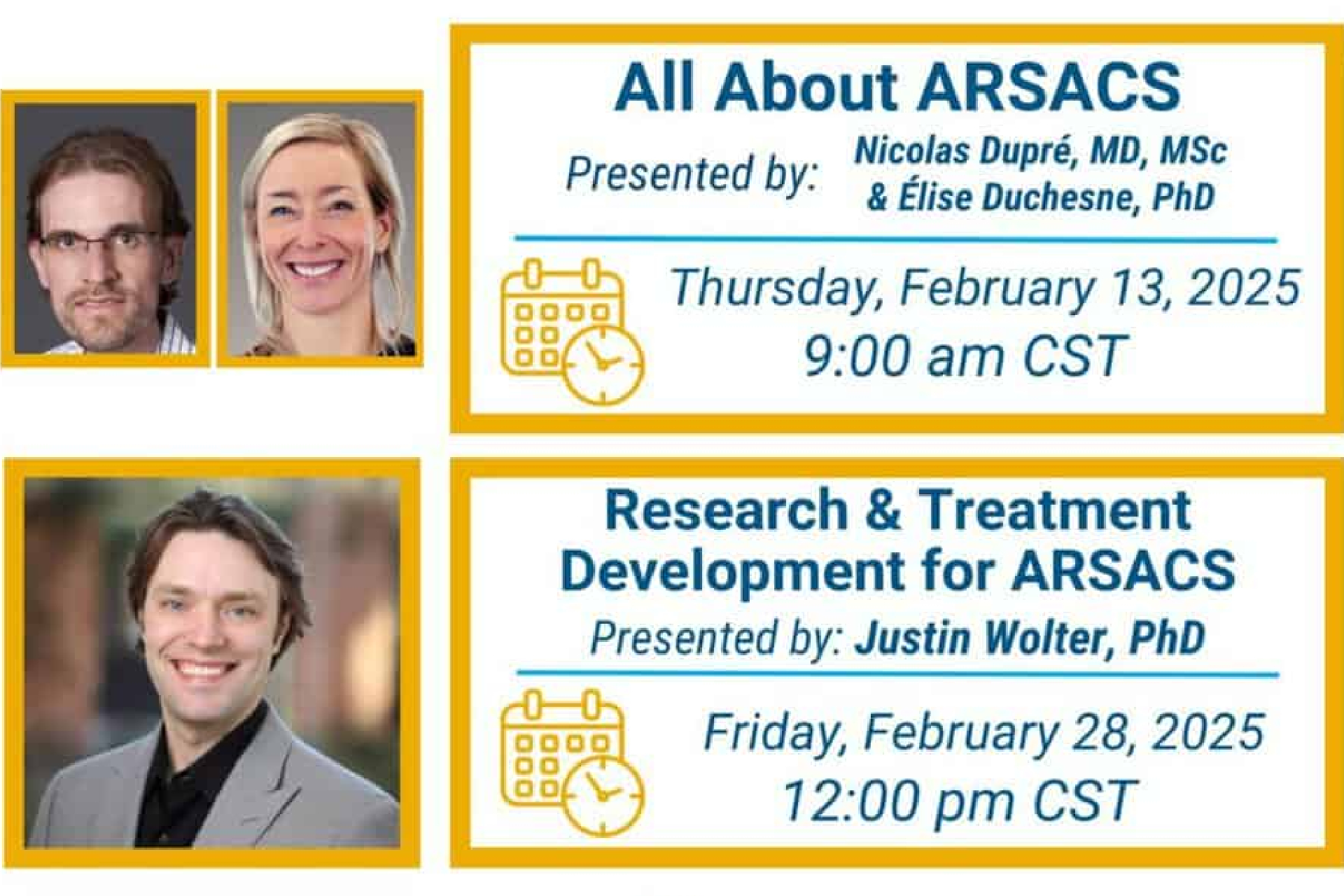 The Foundation is participating in the educational webinar series on Ataxia of Charlevoix-Saguenay, organized by the National Ataxia Foundation (NAF).